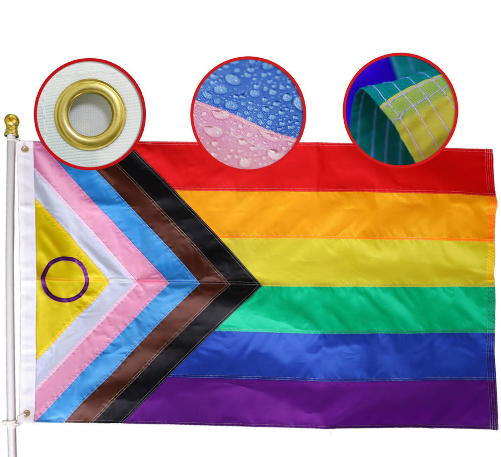 MIDLE New Progress Pride Flag 3x5 ft front view