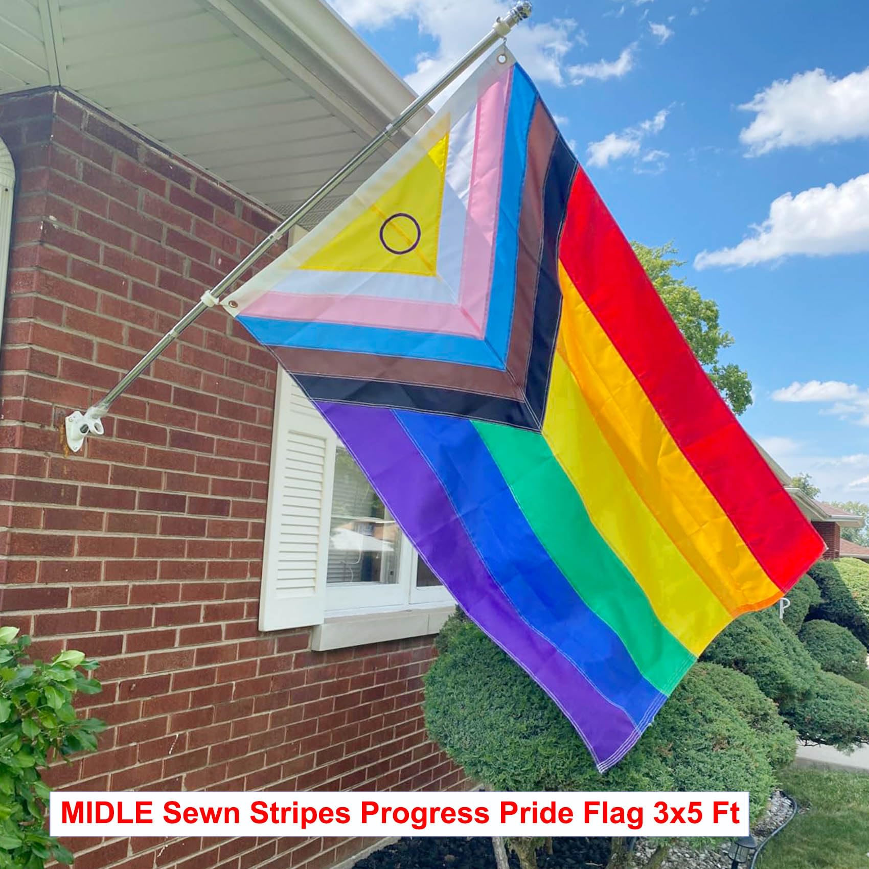 MIDLE New Progress Pride Flag with vibrant colours