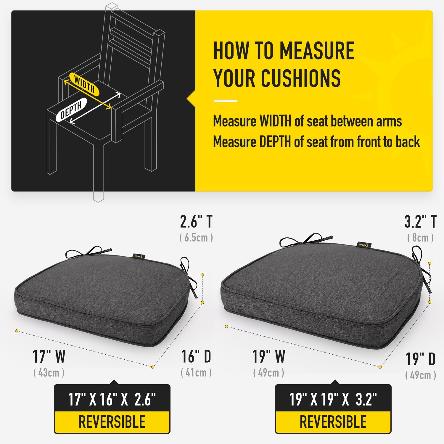 Midnight colour of SUNROX cushion in a compressed package
