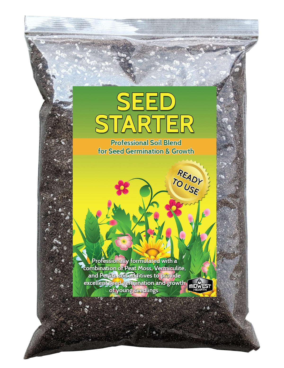 Midwest Hearth Seed Starter Soil Mix 4 Dry Quarts front view