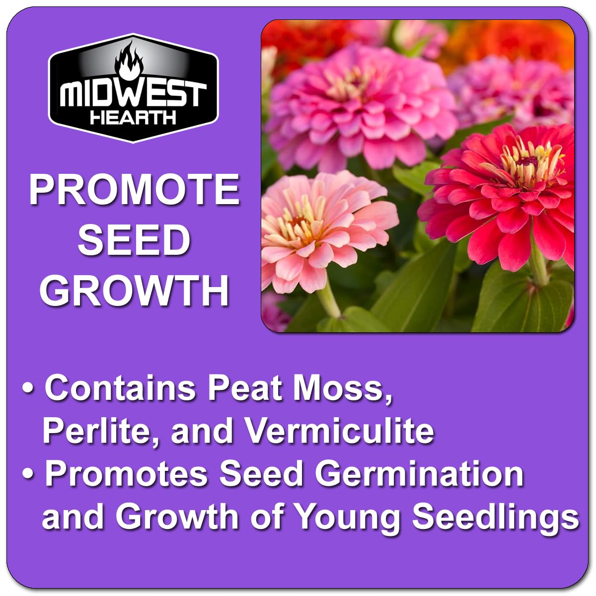 Midwest Hearth Seed Starter Soil Mix usage in seed trays