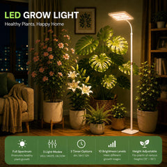 MIEEMCLUX 25W LED Grow Light side view showing height adjustment