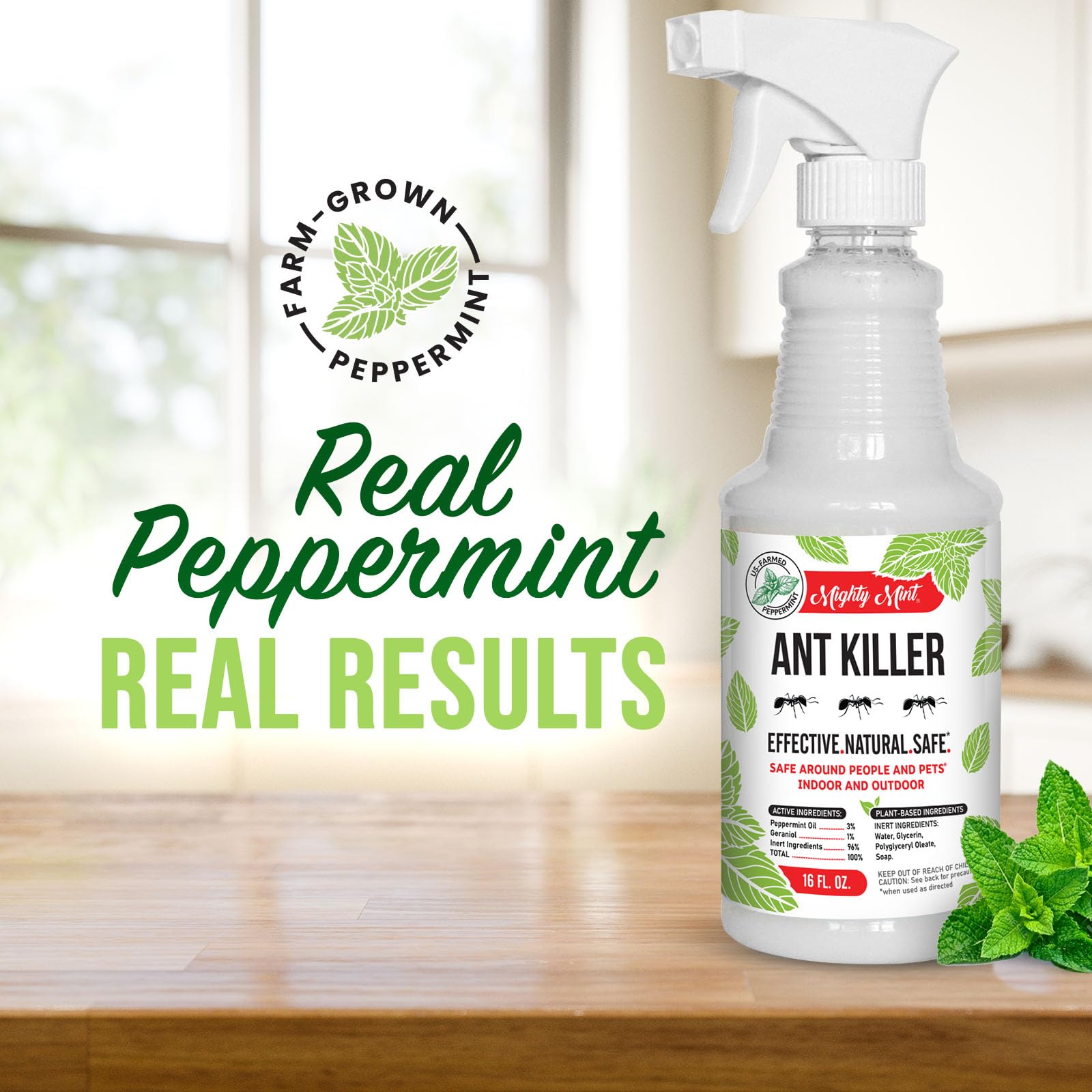 Mighty Mint Ant Killer Spray 16 oz side view