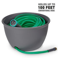 Mighty Tuff Decorative Hose Pot in garden setting
