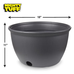 Mighty Tuff Hose Pot with hose inside, showing capacity