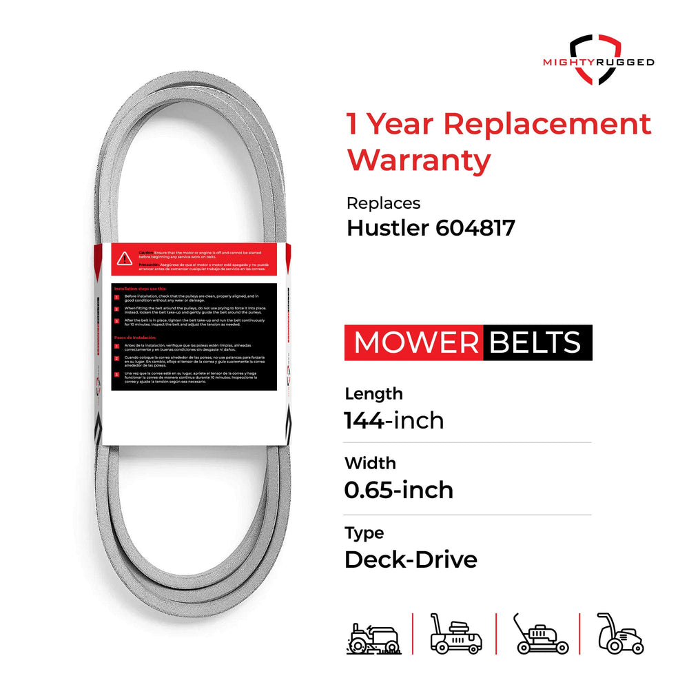 MightyRugged 604817 deck belt packaging