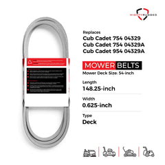 MightyRugged Deck Belt 148.25 inches side view