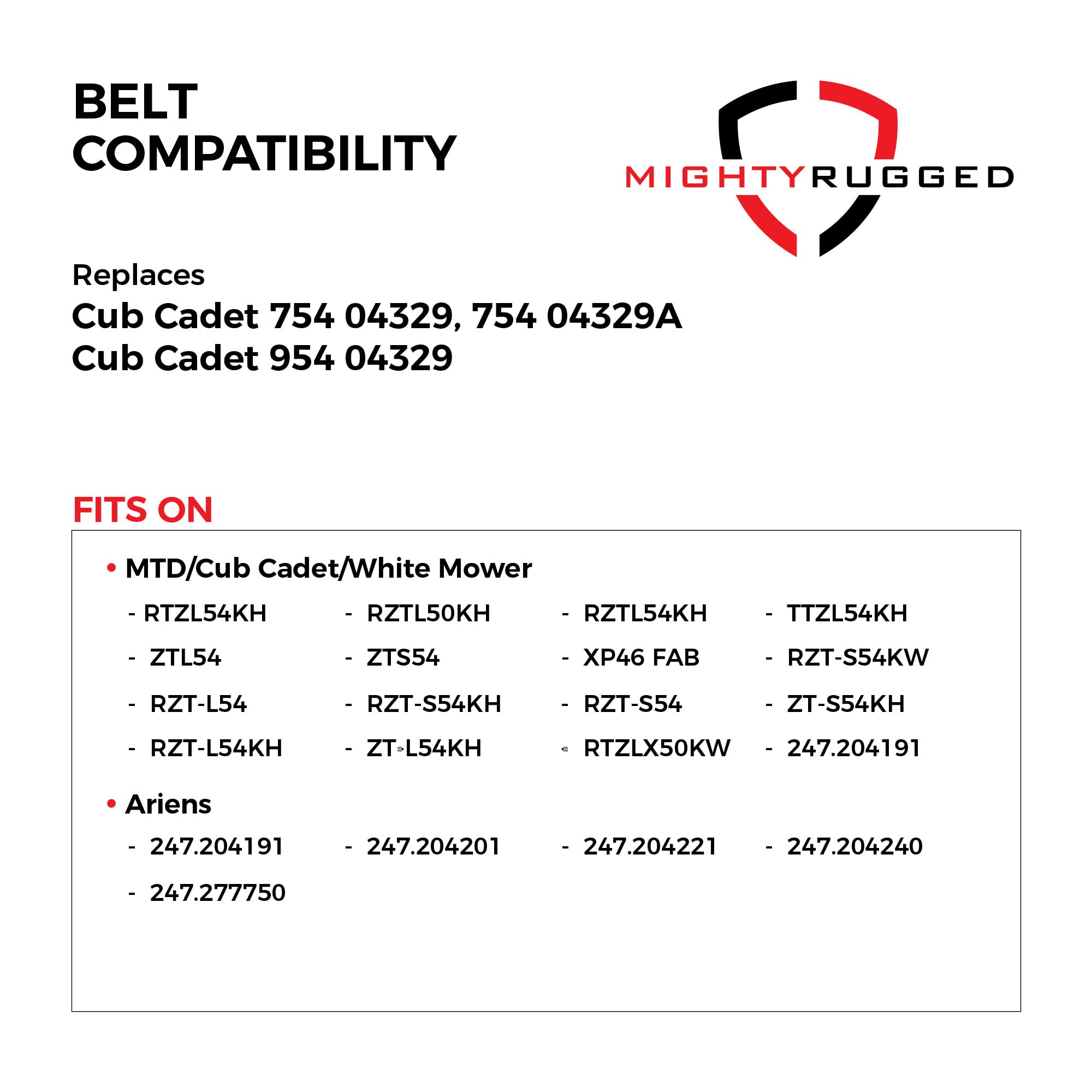 MightyRugged Deck Belt packaging details