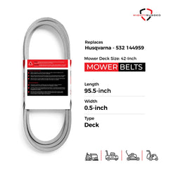 MightyRugged deck belt packaging side view