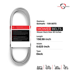MightyRugged Exmark deck belt showing Aramid cord material