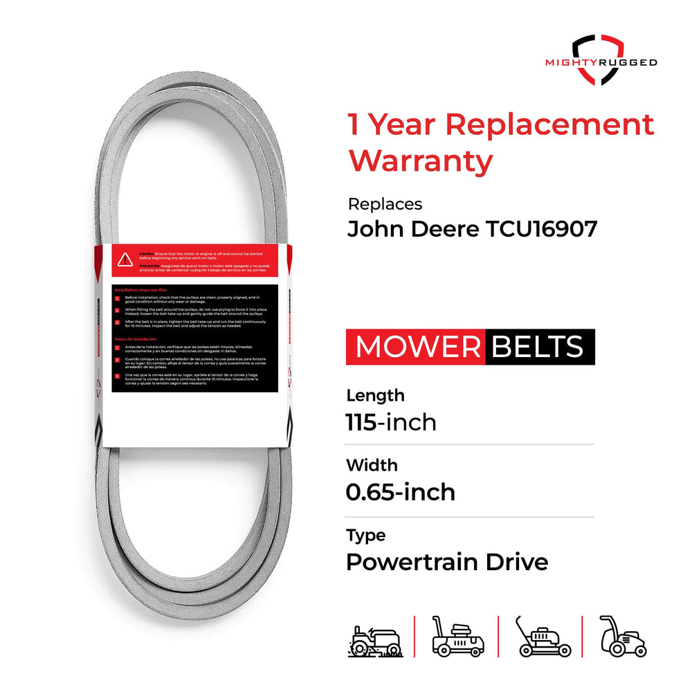 MightyRugged Mower PTO Belt TCU16907 packaging