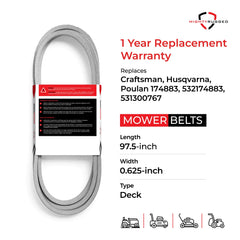 MightyRugged Replacement Belt 97.5 inch side view