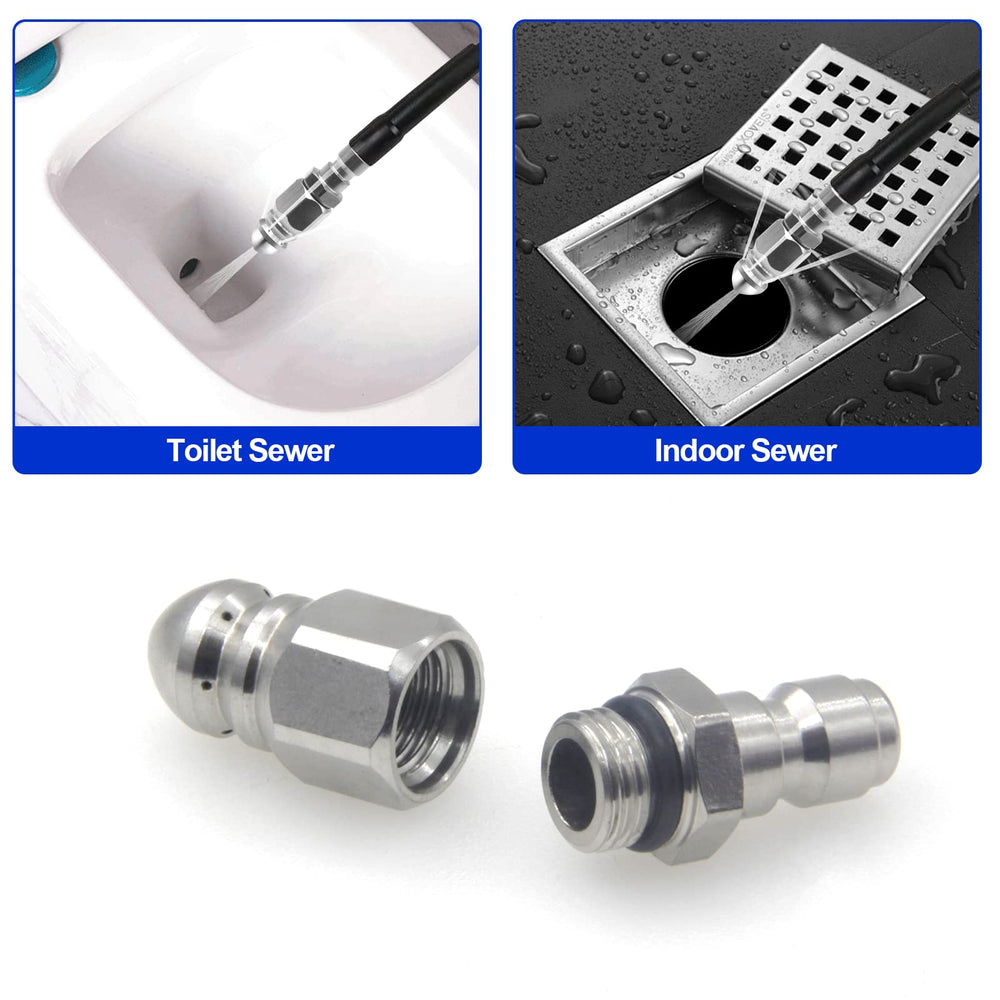 Millie Pressure Washer Sewer Jetter Nozzle packaging with product details