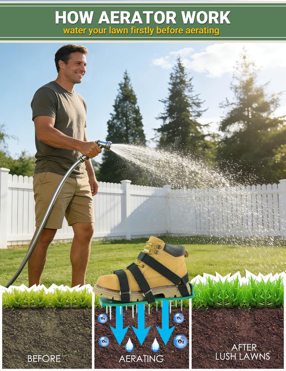 MILLUXXi Lawn Aerator Shoes packaging front