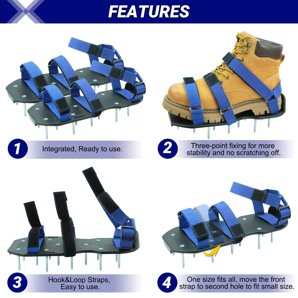 MILLUXXi Lawn Aerator Shoes with adjustable straps