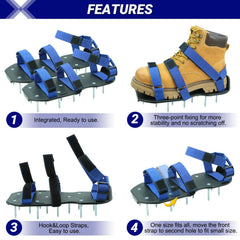 MILLUXXi Lawn Aerator Shoes with adjustable straps