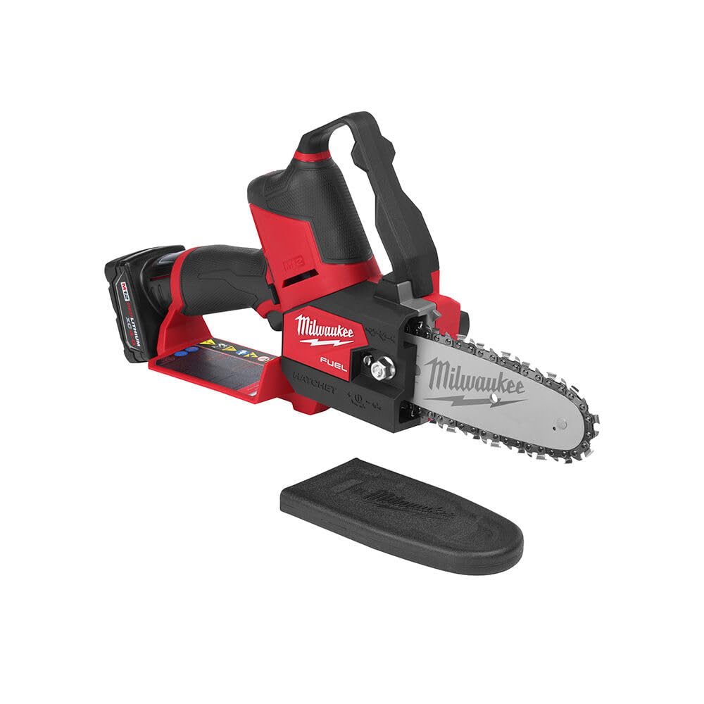 Milwaukee M12 Fuel Hatchet 6" Pruning Saw in use cutting branches