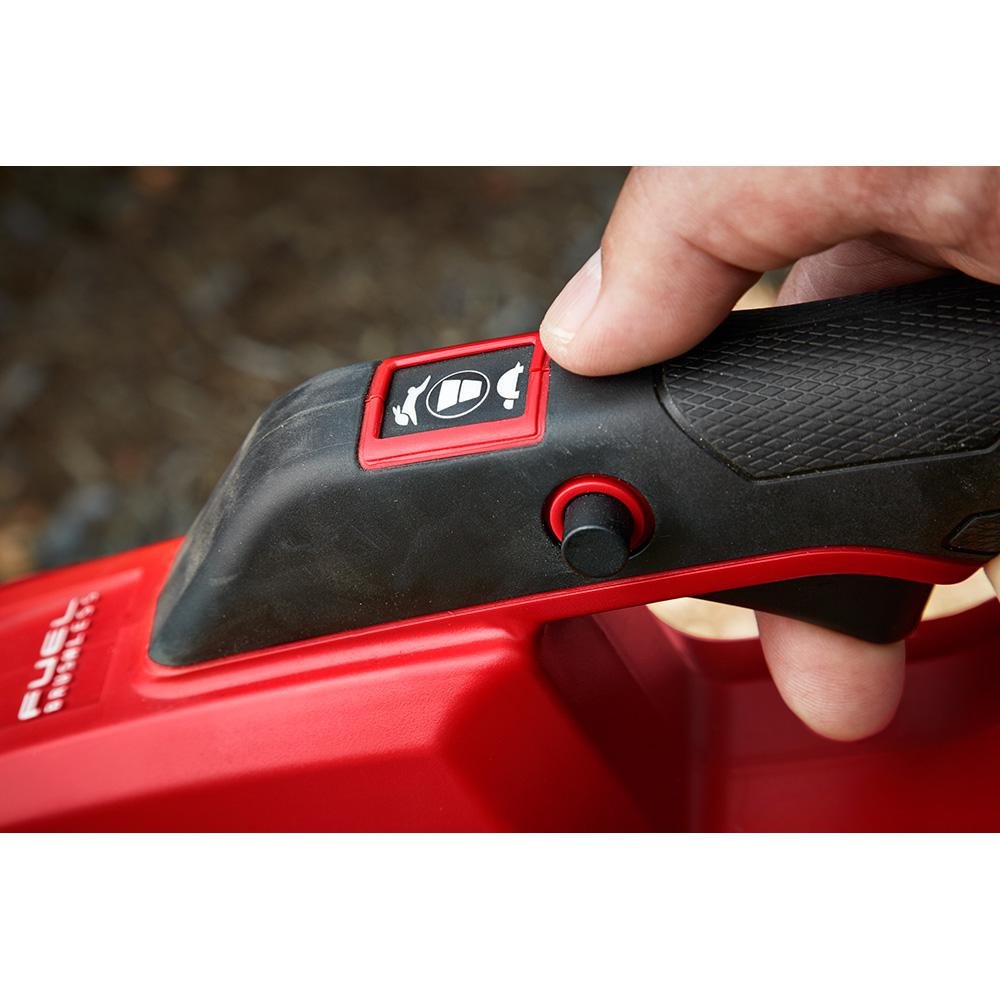 Milwaukee M18 FUEL Handheld Blower back view highlighting the battery compartment