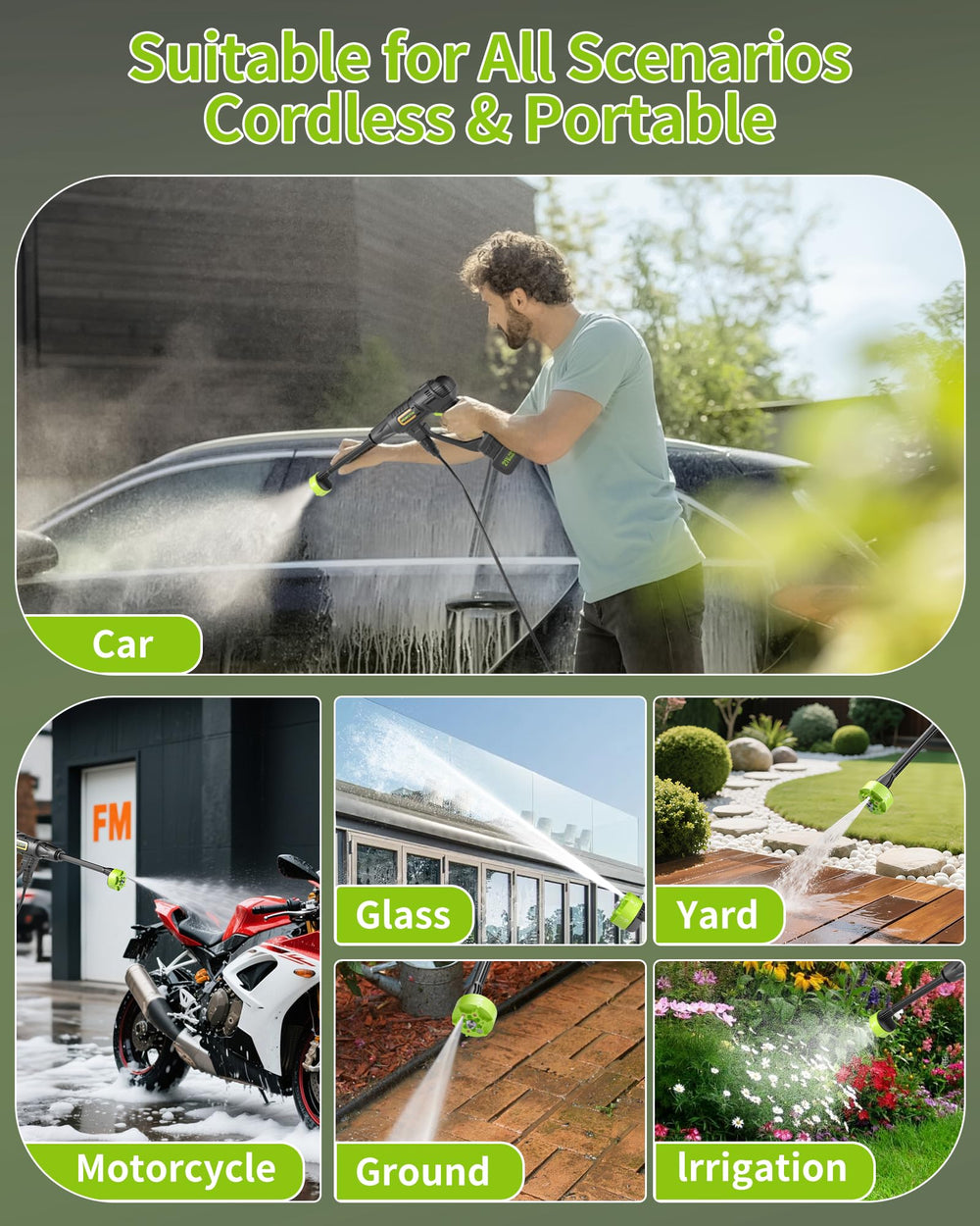 MIMYTH Cordless Pressure Washer in outdoor setting