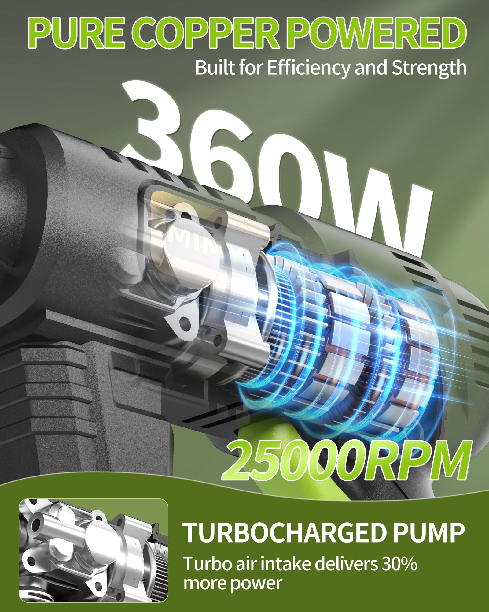 MIMYTH Cordless Pressure Washer with faucet connector