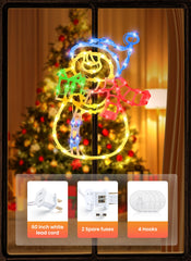 Minetom Christmas Window Lights 4 Pack featuring snowflake design