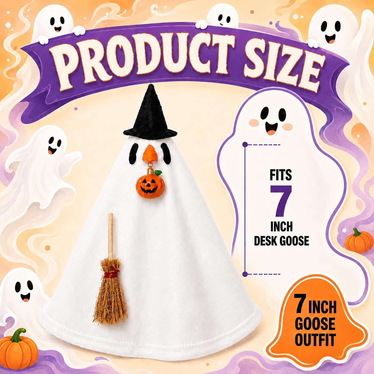 Mini desktop goose outfit showing detailed design