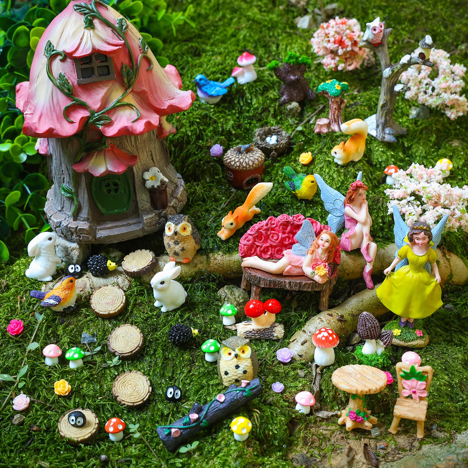 Mini ships and hedgehogs included in HIYZI fairy set