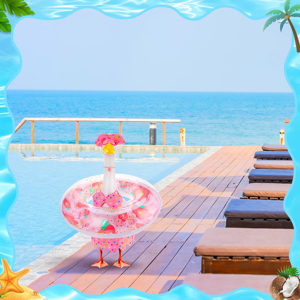 Mini sunglasses and swimming ring included in Hoemwarm Pink Bikini Goose Outfit