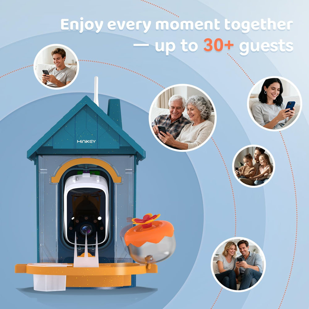 Minikey Smart Bird Feeder with built-in speaker