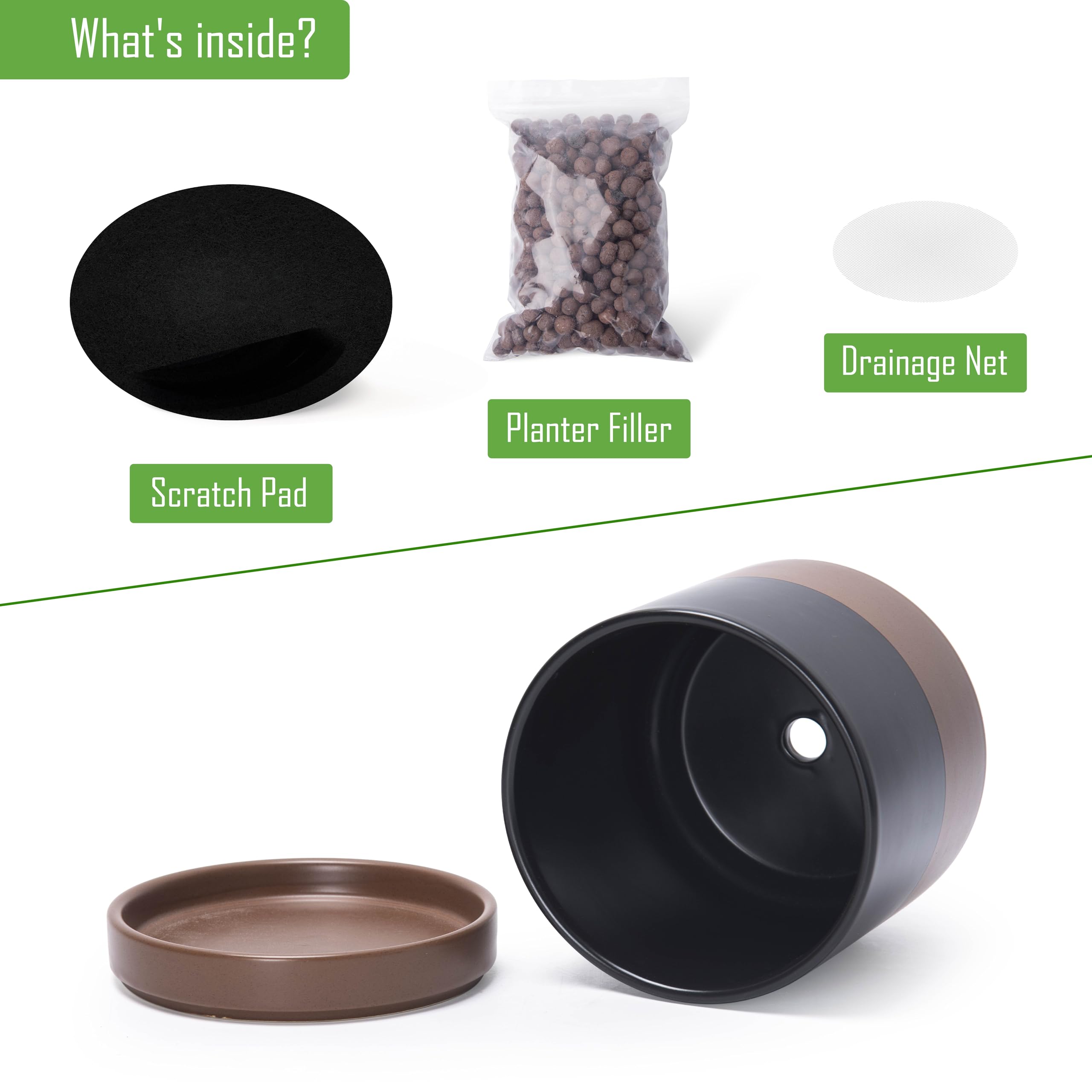Minimalist design of D'vine Dev ceramic pots side view