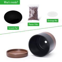 Minimalist design of D'vine Dev ceramic pots side view