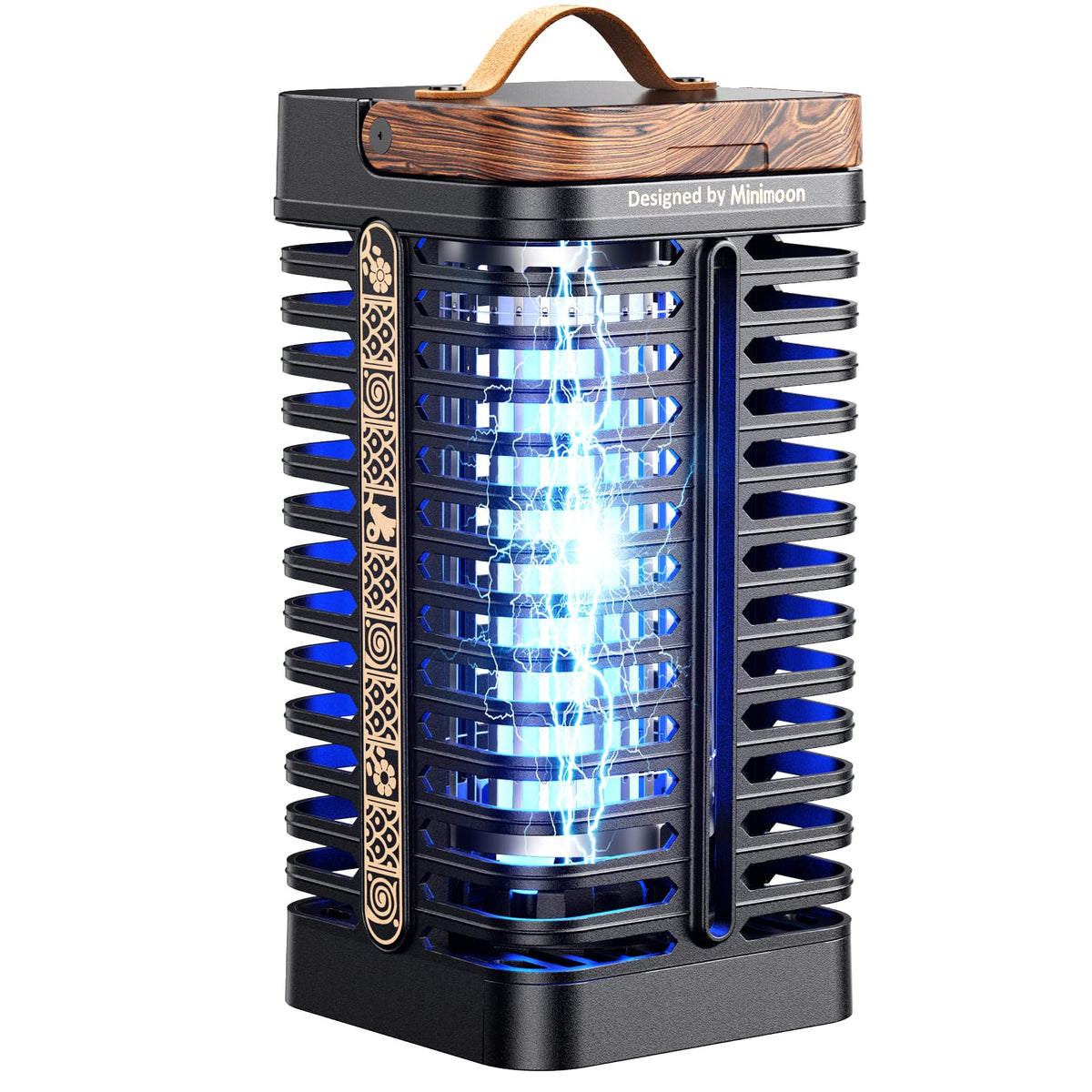 Minimoon Bug Zapper front view showing decorative design