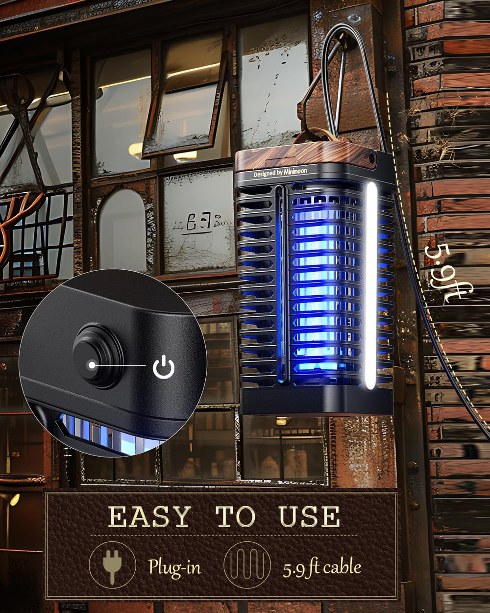 Minimoon Bug Zapper Outdoor portable design with handles