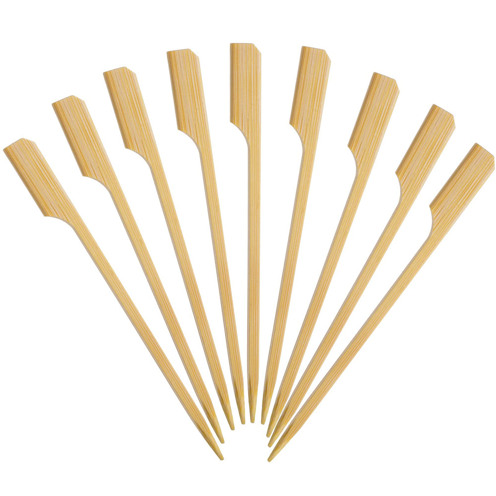 Minisland Bamboo Paddle Skewers 4.7 inch pack front view