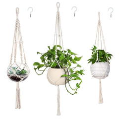 MIPON macrame plant hanger 34-inch length with pot
