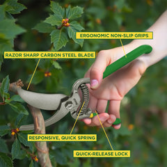 Miracle-Gro 8-inch pruning shears with belt pouch