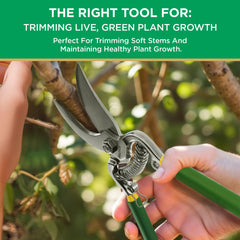 Miracle-Gro Bypass Pruning Shears ergonomic grip close-up