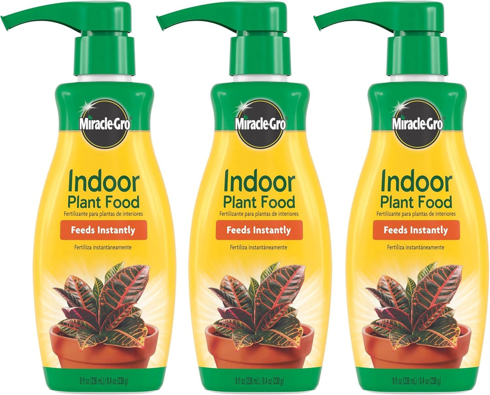 Miracle-Gro Indoor Plant Food 3 pack of 8-oz liquid fertilizer bottles