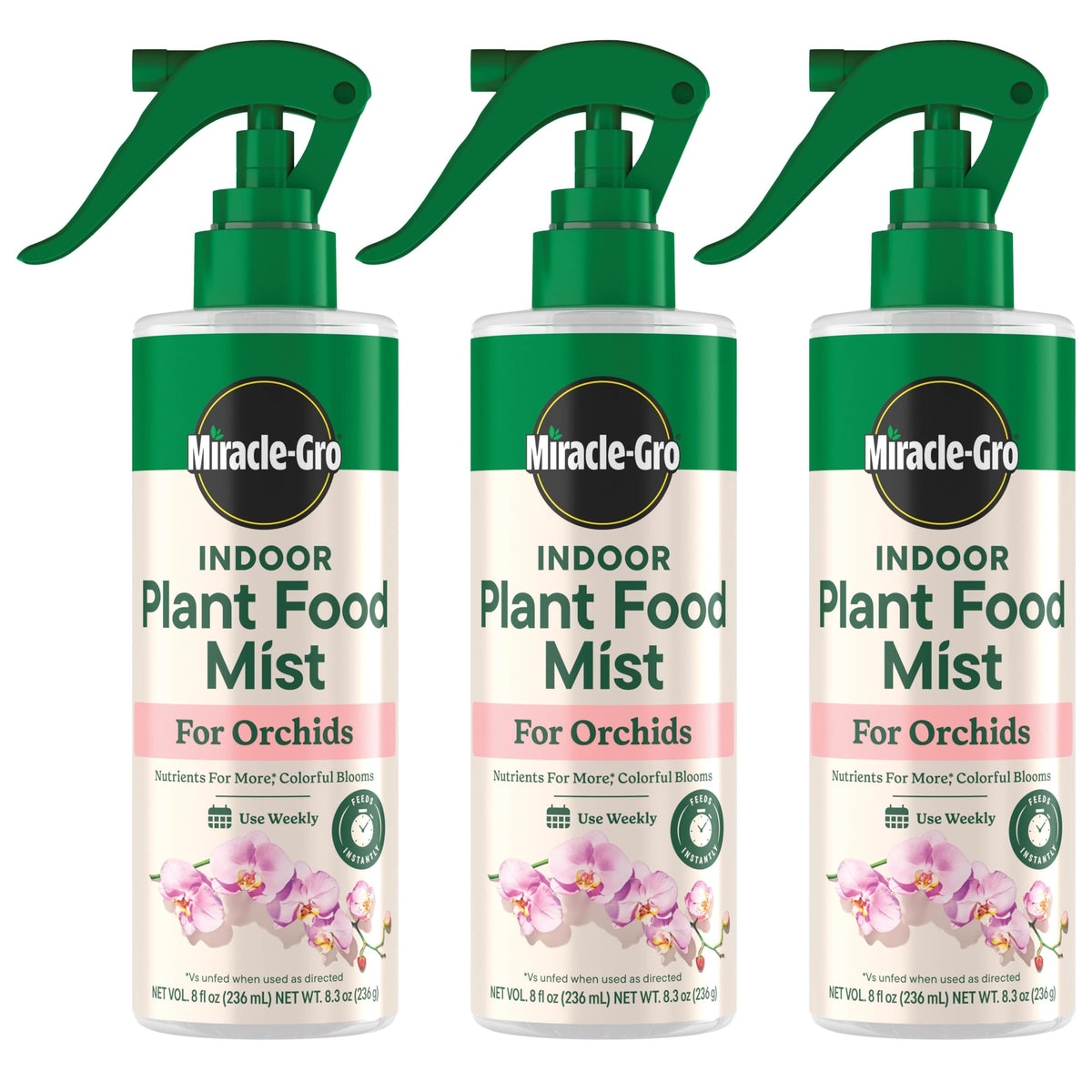 Miracle-Gro Indoor Plant Food Mist for Orchids 8 fl oz bottle front view