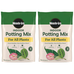 Miracle-Gro Indoor Potting Mix 6 qt bags front view