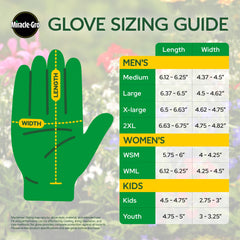 Miracle-Gro Nitrile Gardening Gloves back view with stretch knit shell