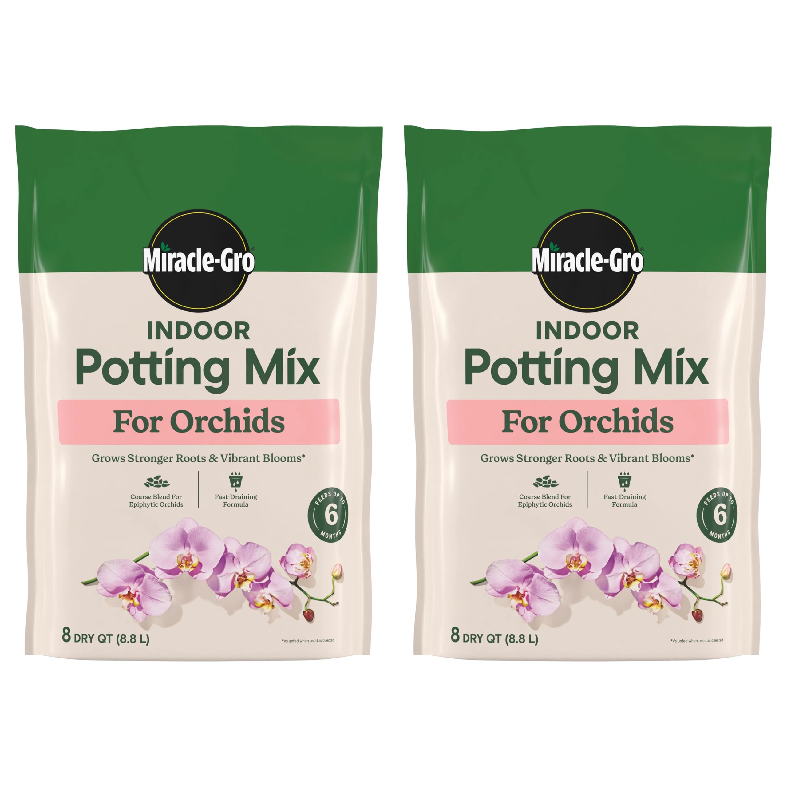 Miracle-Gro Orchid Potting Mix Coarse Blend 8qt front view