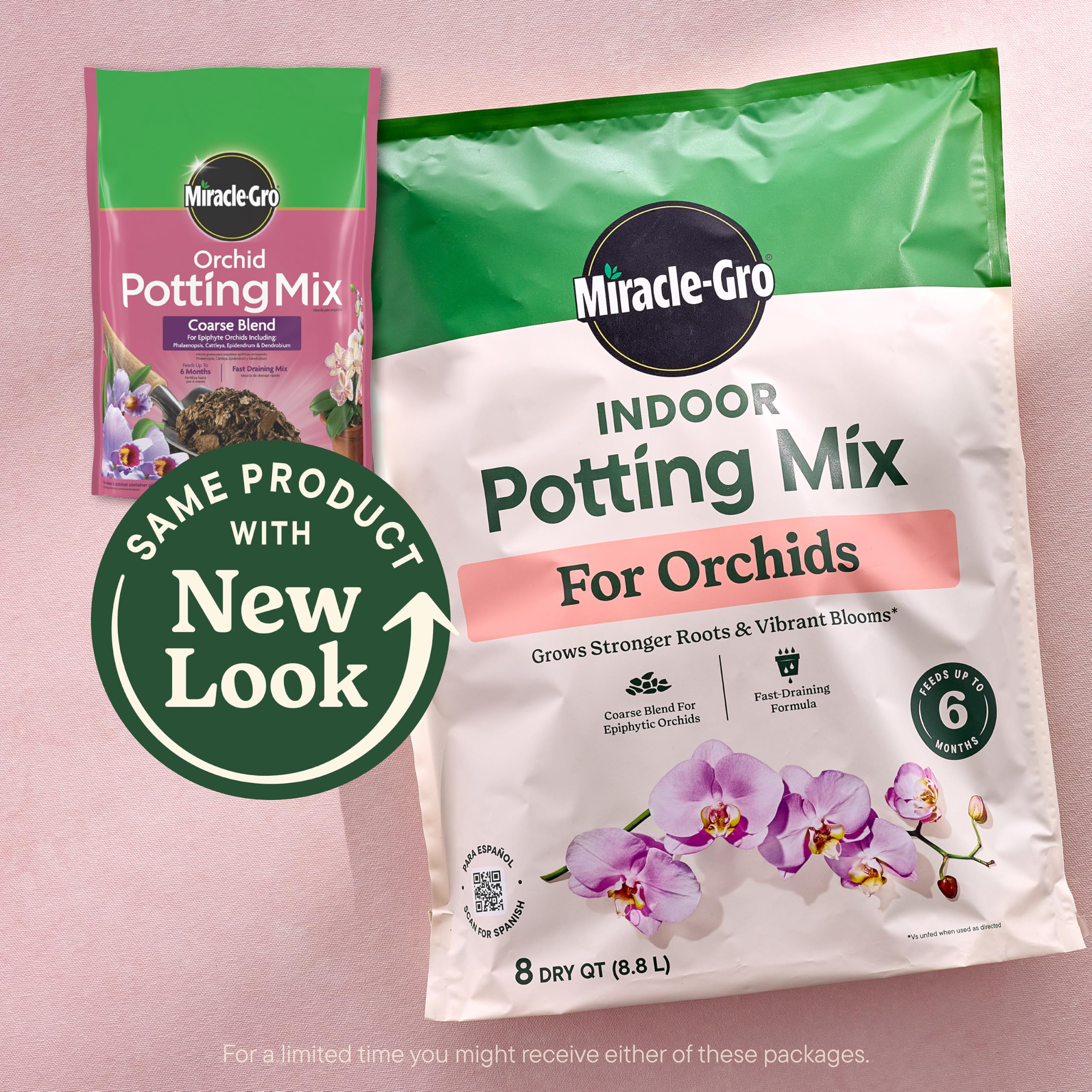 Miracle-Gro Orchid Potting Mix package side view