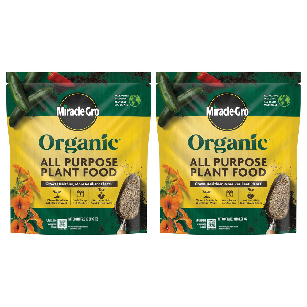 Miracle-Gro Organic All Purpose Plant Food 3 lb packaging front view