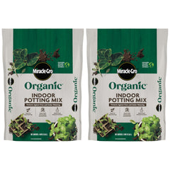 Miracle-Gro Organic Indoor Potting Mix 8QT bag front view