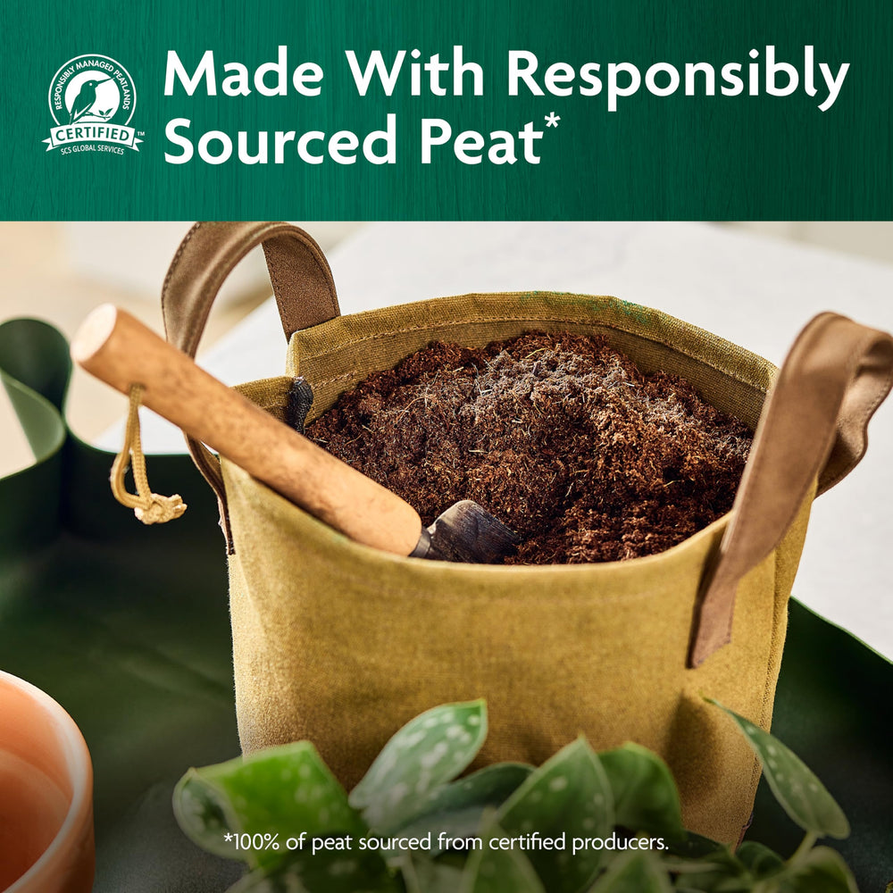 Miracle-Gro Organic Indoor Potting Mix used in a potted plant