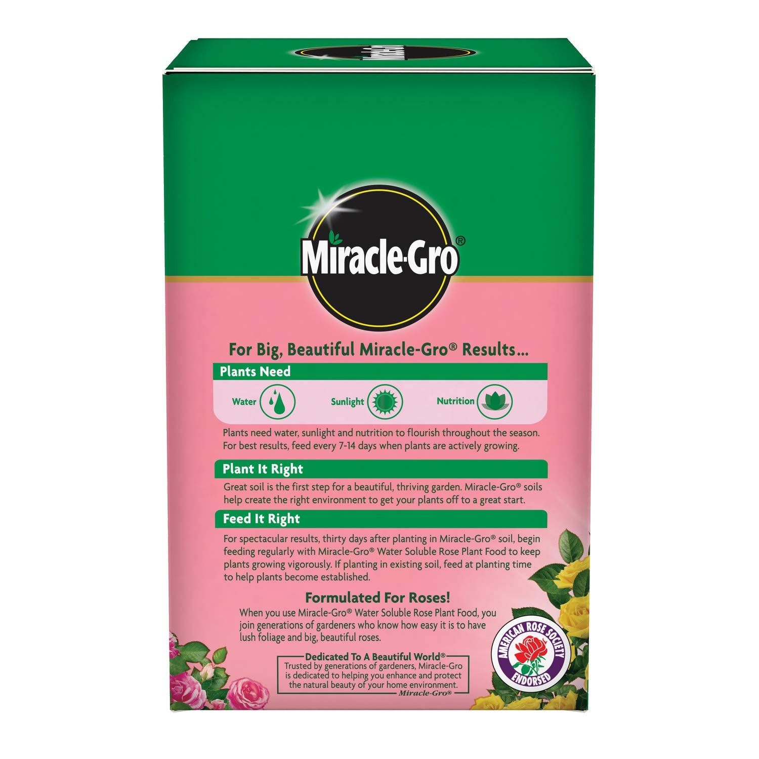 Miracle-Gro Rose Plant Food application with watering can