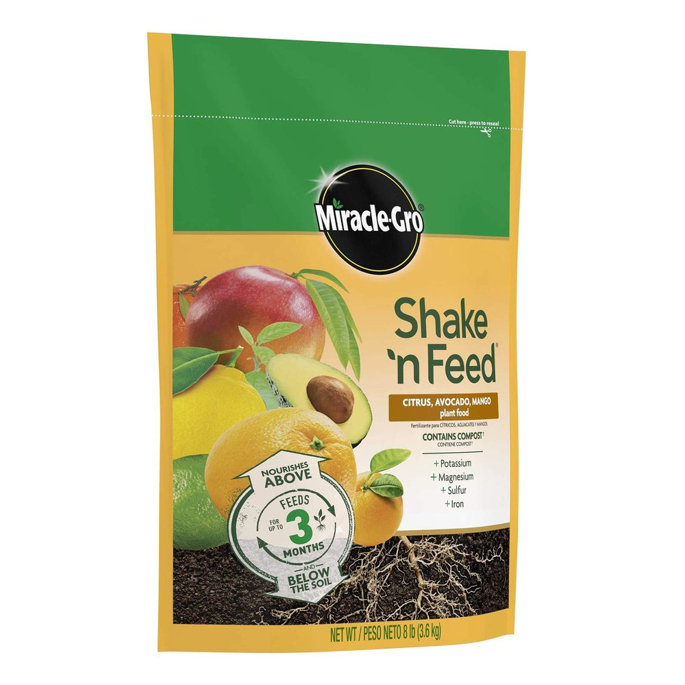 Miracle-Gro Shake 'N Feed Citrus Plant Food granules close-up