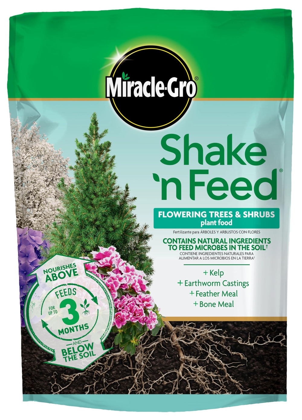 Miracle-Gro Shake 'N Feed Flowering Trees & Shrubs Plant Food 8 lb front view