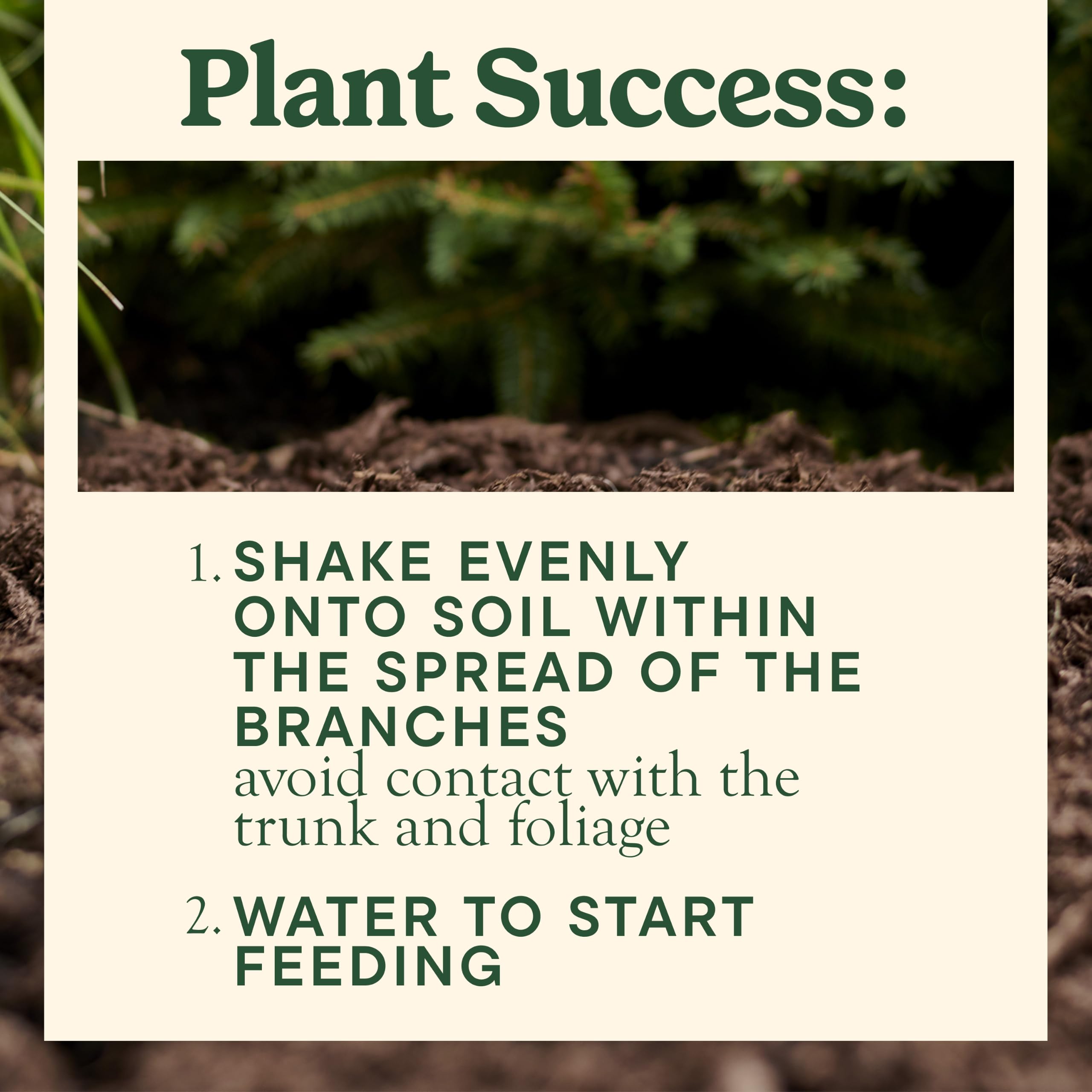 Miracle-Gro Shake 'N Feed Flowering Trees & Shrubs Plant Food back view with instructions